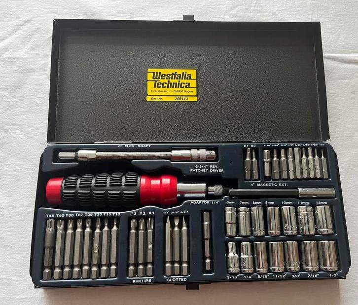 Uitgebreide schroevendraaier-, bit- en doppenset, Doe-het-zelf en Verbouw, Gereedschap | Handgereedschap, Nieuw, Ophalen of Verzenden