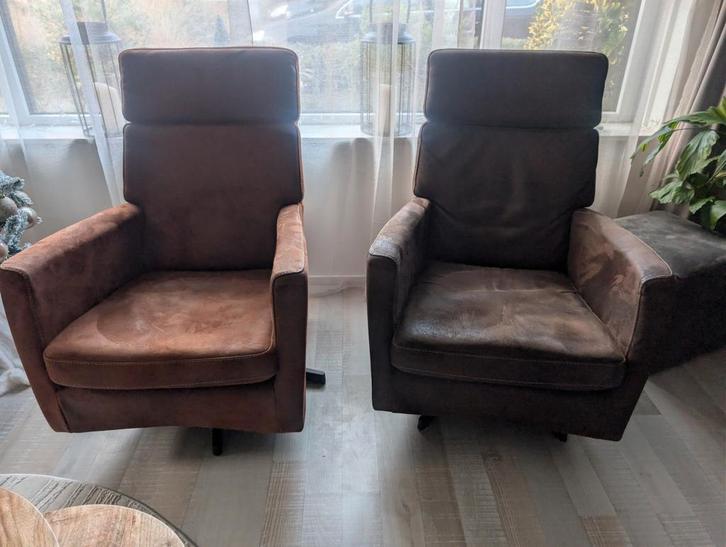 Twee comfortabele fauteuils, Huis en Inrichting, Fauteuils, Gebruikt, Stof, 75 tot 100 cm, 75 tot 100 cm, Ophalen