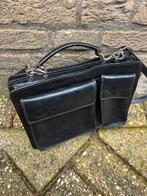 Zwart leder schoudertasje, Ophalen of Verzenden, Gebruikt, Zwart, Schoudertasje