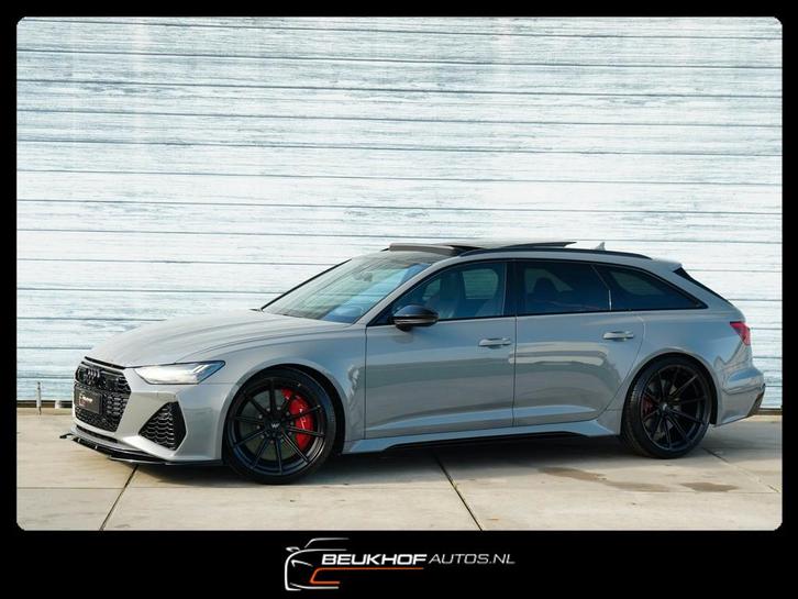 Audi Rs6 Rs6 4.0 TFSI Akrapovic Panorama Trekhaak Garantie, Auto's, Audi, Bedrijf, Te koop, RS6, 360° camera, 4x4, ABS, Airbags