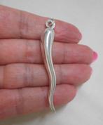 Zilveren grote vintage gelukswortel hanger Uno a Erre nr.979