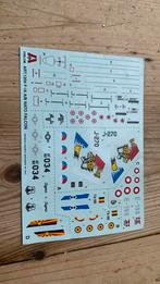 Italeri 1/72 decals F16 oa KLU, noorwegen en Belgie, Hobby en Vrije tijd, Ophalen of Verzenden, 1:72 tot 1:144, Italeri