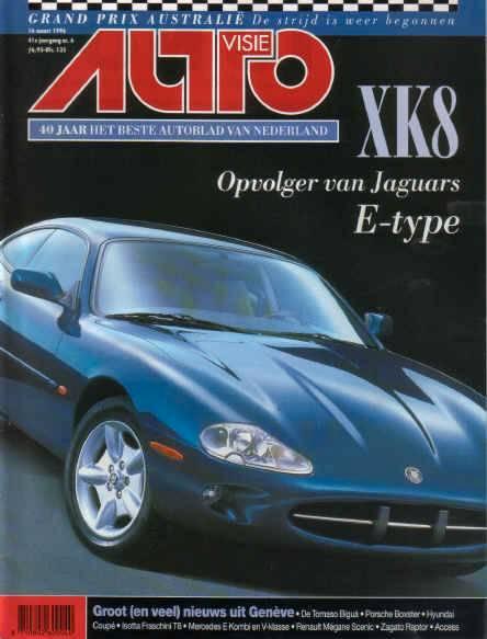Autovisie 6 1996 : Jaguar XK8 - Peugeot 406 - Rover 825 - MG, Boeken, Auto's | Folders en Tijdschriften, Gelezen, Algemeen, Ophalen of Verzenden