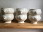 6 Franse uiensoep kommen met leeuwenkop., Huis en Inrichting, Keuken | Servies, Ophalen of Verzenden, Zo goed als nieuw, Overige stijlen