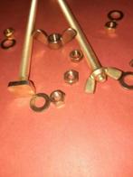 p.st Messing platte kop slotbouten m6x110 mm woonboot kotter, Ophalen of Verzenden, Nieuw