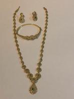 Antiek 3 delige set, Verzenden, Overige materialen, Armband, Verguld