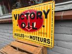 VICTORY OLIE oud reclamebord, Verzamelen, Merken en Reclamevoorwerpen, Reclamebord, Gebruikt, ., Ophalen of Verzenden