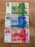 5, 10 en 25 gulden biljet, Ophalen of Verzenden, 25 gulden
