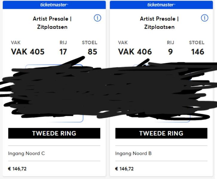 Opzoek TheWeekend ruil 1x, van vak 406 > 405 of 405 > 406, Tickets en Kaartjes, Evenementen en Festivals, Twee personen