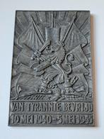 Bax penning plaquette bevrijding wo2 10 mei 1940 5 mei 1945, Verzamelen, Nederland, Overige soorten, Boek of Tijdschrift, Ophalen of Verzenden