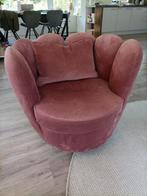Oud roze draaibare fauteuil, Huis en Inrichting, Fauteuils, Ophalen, Zo goed als nieuw, Minder dan 75 cm, 50 tot 75 cm