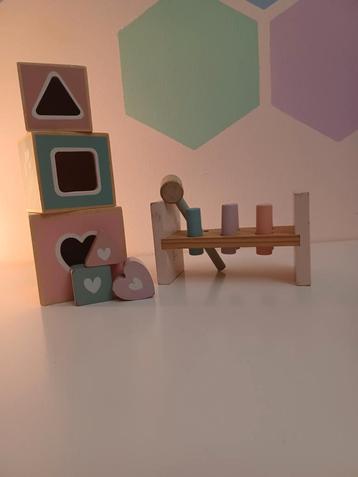 Little Dutch Hamerbank & Stapelblokken - Pastel beschikbaar voor biedingen