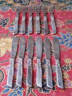 Mooi oud twaalfdelig silverplate bestek uit Engeland., Antiek en Kunst, Ophalen of Verzenden