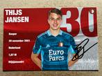 Feyenoord spelerskaart Jansen met handtekening, Ophalen of Verzenden, Zo goed als nieuw, Feyenoord, Spelerskaart