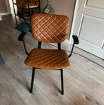 Eetkamer stoelen 4 stuks, Ophalen, Bruin, Leer, Zo goed als nieuw