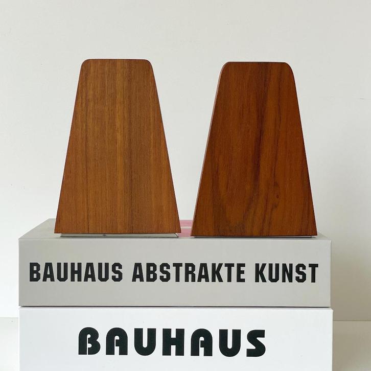 vintage teak BOEKENSTEUNEN Deens Mid Century Kai Kristiansen, Huis en Inrichting, Woonaccessoires | Wandplanken en Boekenplanken