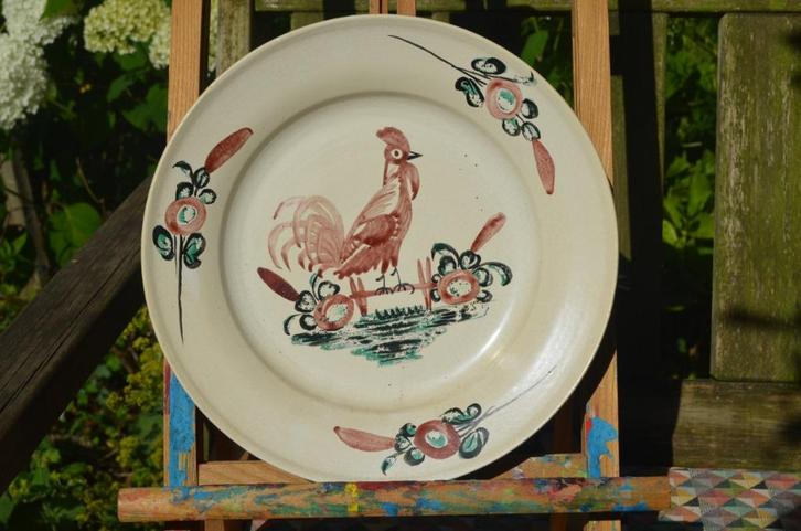 Div. aardewerk borden floraal decor op 1 na 19e/20e eeuw (3), Antiek en Kunst, Antiek | Keramiek en Aardewerk, Ophalen of Verzenden