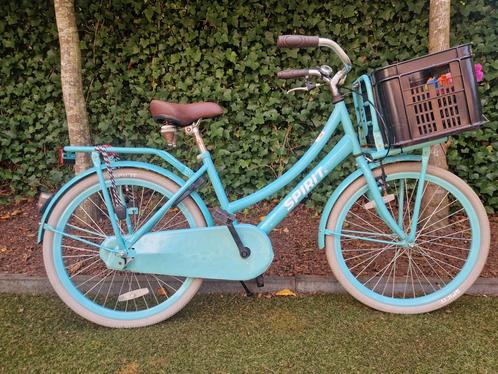 Spirit Cargo Meisjesfiets Turquoise 24 inch, Fietsen en Brommers, Fietsen | Meisjes, Gebruikt, 24 inch, Handrem, Ophalen