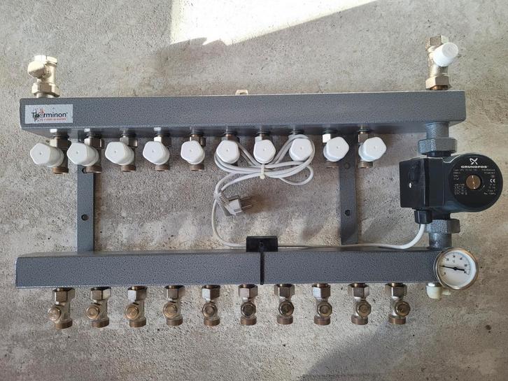 Therminon Vloerverwarming Verdeler 10 groepen, Doe-het-zelf en Verbouw, Verwarming en Radiatoren, Nieuw, Overige typen, Minder dan 30 cm