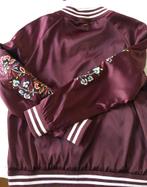 Ikks dames bomberjack omkeerbaar bordeaux/poederroze satijn, Kleding | Dames, Ophalen, Maat 42/44 (L), Jasje, Gedragen