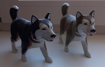 2 siberische Husky's van Mattel uit 1978 (made in Taiwan) beschikbaar voor biedingen