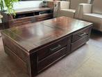 Koloniale Salontafel met Opberglades, Huis en Inrichting, Ophalen, Gebruikt, 100 tot 150 cm, 50 tot 100 cm