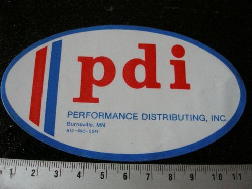 sticker PDI performance distributing burnsville logo, Verzamelen, Stickers, Zo goed als nieuw, Bedrijf of Vereniging, Verzenden