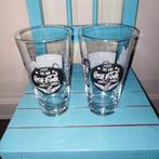 Coca Cola glazen met zwart logo set van 2, Huis en Inrichting, Keuken | Servies, Ophalen, Glas of Glazen, Overige stijlen, Glas
