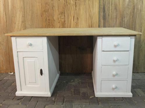 Bureau met grenen blad, Huis en Inrichting, Bureaus, Gebruikt, Ophalen
