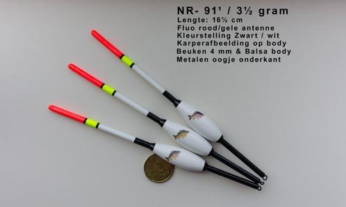 KARPERDOBBER HANDBUILT NR. 91¹ / 3½ gram, Watersport en Boten, Hengelsport | Karpervissen, Nieuw, Dobber of Lood, Ophalen of Verzenden
