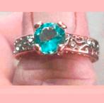Ring aquamarijn maat 19, Sieraden, Tassen en Uiterlijk, Ringen, Ophalen of Verzenden, Nieuw, Goud