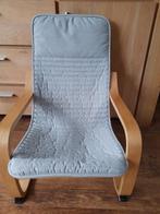 Ikea kinderstoeltje POÄNG met lichtgrijze bekleding, Ophalen, Zo goed als nieuw, Stoel(en)