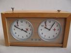 Vintage houten schaakklok Garde/Ruhla, jaren 70, Ophalen of Verzenden