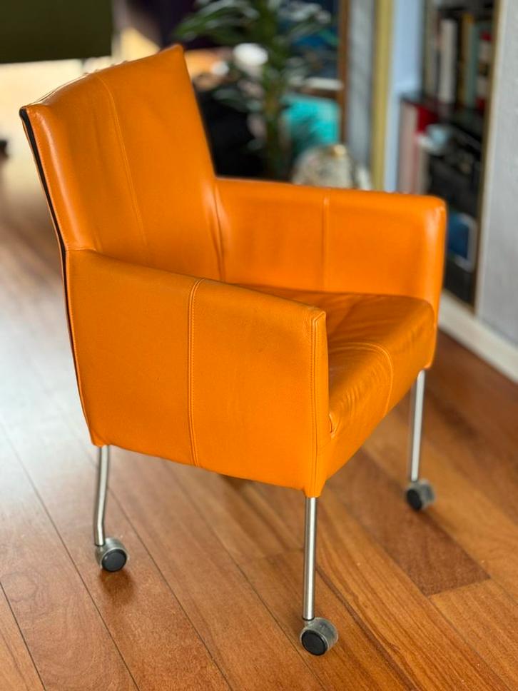 4 Spark Toledo leren stoelen - opknappers, Huis en Inrichting, Stoelen, Gebruikt, Vier, Leer, Overige kleuren, Ophalen