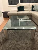 Glazen koffietafel salontafel zo goed als nieuw, Huis en Inrichting, Tafels | Salontafels, Ophalen, 100 tot 150 cm, 50 tot 100 cm