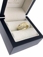 14 Karaat Gouden Schakel Ring - Breedte 5 mm, Sieraden, Tassen en Uiterlijk, Ringen, Nieuw, Goud, Goud, Ophalen of Verzenden