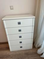 Witte Kast met 5 Laden, Ophalen, Kunststof, 5 laden of meer, 100 tot 150 cm