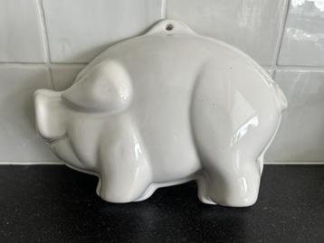 Vintage puddingvorm / mold wit varkentje 🐷 beschikbaar voor biedingen