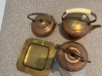 Vintage Koperen Ketels & Messing Asbak, Antiek en Kunst, Ophalen, Koper