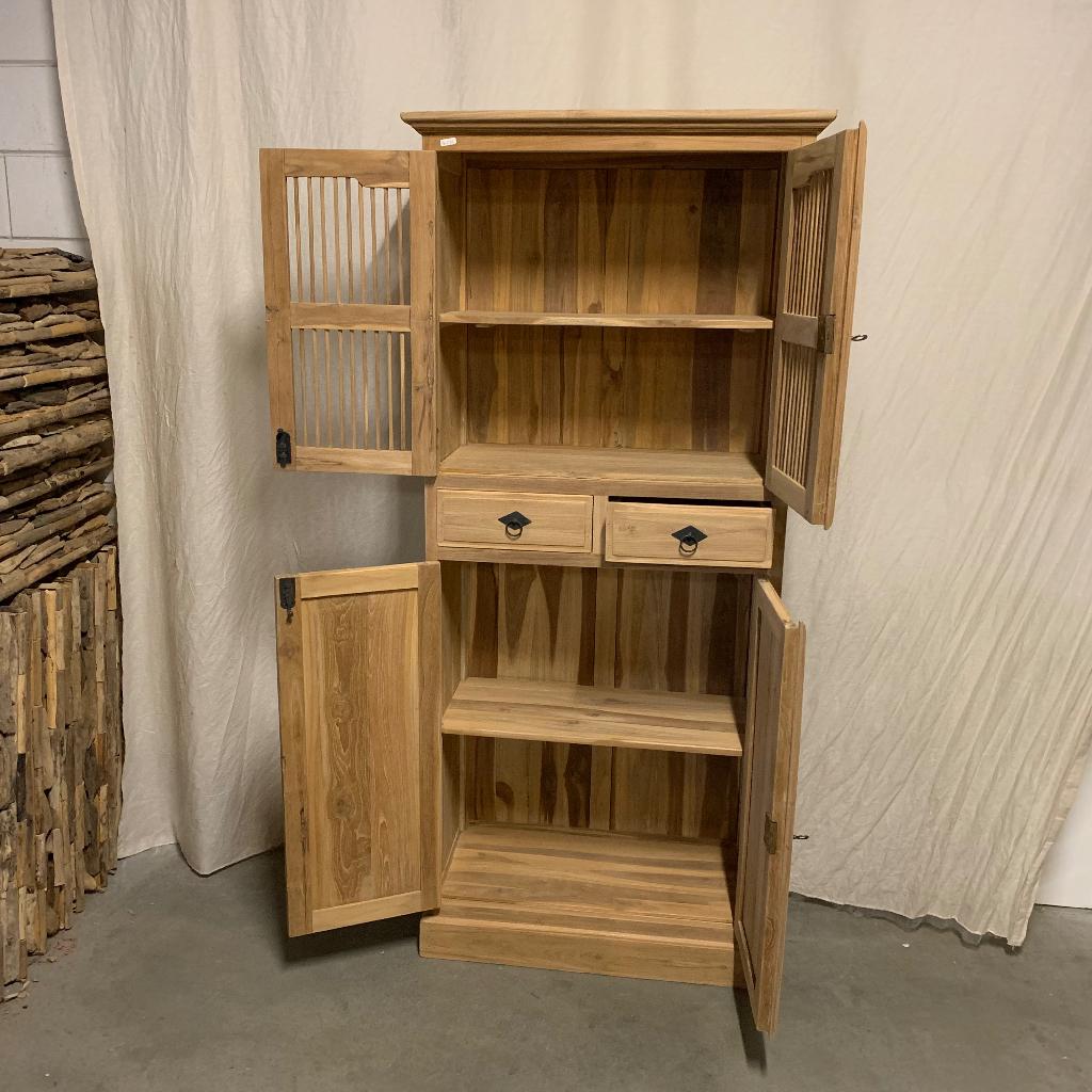 Keukenkast - 73 cm - teakhout - TTM Wonen, Huis en Inrichting, Kasten | Overige, TTM Wonen, Meubels – (Perzische) Tapijten en Woonaccessoires