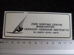 ruit sticker zwik surfing centre winschoten logo surfen, Verzamelen, Stickers, Verzenden, Zo goed als nieuw, Bedrijf of Vereniging