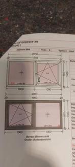 1 x Raam lxb 1960 x 960 € 875 per stuk, Ophalen of Verzenden, Gevelraam of Ruit