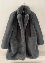 Bontjas grijs fake fur middellange imitatie bontjas nieuw L, Ophalen of Verzenden, Nieuw, Maat 42/44 (L), Grijs