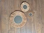 Wandspiegels set rotan frame, Huis en Inrichting, Woonaccessoires | Spiegels, Ophalen of Verzenden