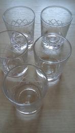 10 Borrelglaasjes., Glas of Glazen, Gebruikt, Ophalen