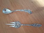 Verzilverd: Jamlepel en cakeprikker, fraai , Geha90 zie foto, Ophalen of Verzenden