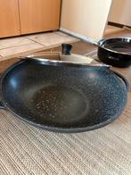 Wok pan, Huis en Inrichting, Keuken | Potten en Pannen, Ophalen, Zo goed als nieuw, Rvs, Wok
