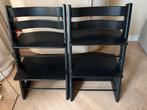 2 Stokke Tripp Trapp Oak Kinderstoelen zwart als nieuw, Kinderen en Baby's, Kinderstoelen, Ophalen, Zo goed als nieuw, Meegroeistoel