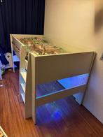 Halfhoogslaper 90x200x113 (BxLxH),Wit,2-in-1 bed,incl.matras, Ophalen of Verzenden, Gebruikt, Halfhoogslaper