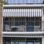 Elektrische Markies - Grijs/Wit Gestreept - 3.80m breed, Tuin en Terras, Zonneschermen, Ophalen